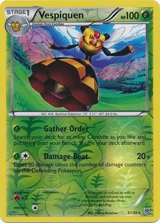 Plasma Storm Vespiquen #5/135 reverse holo